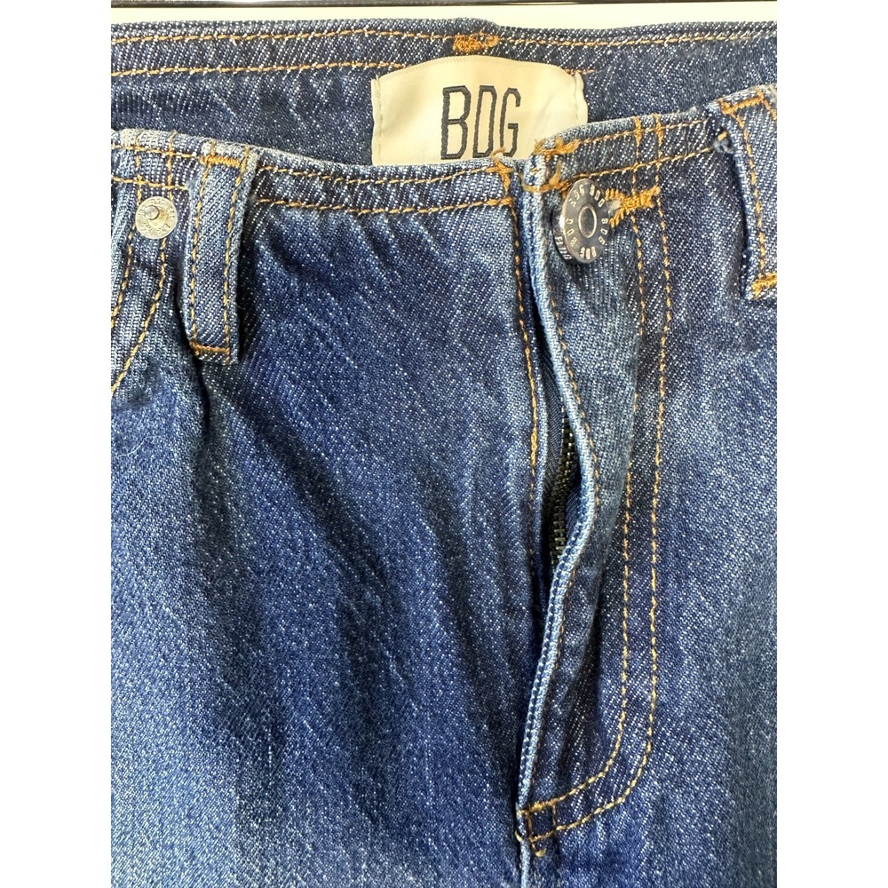 BDG Urban Outfitters No Waistband Low Rise Straight Leg Jeans Blue Size 25 - Picture 6 of 15